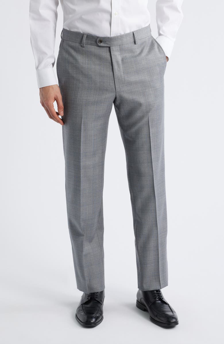 Heritage Gold Classic Fit Super 130s Grey Plaid Wool Suit, Alternate, color, 