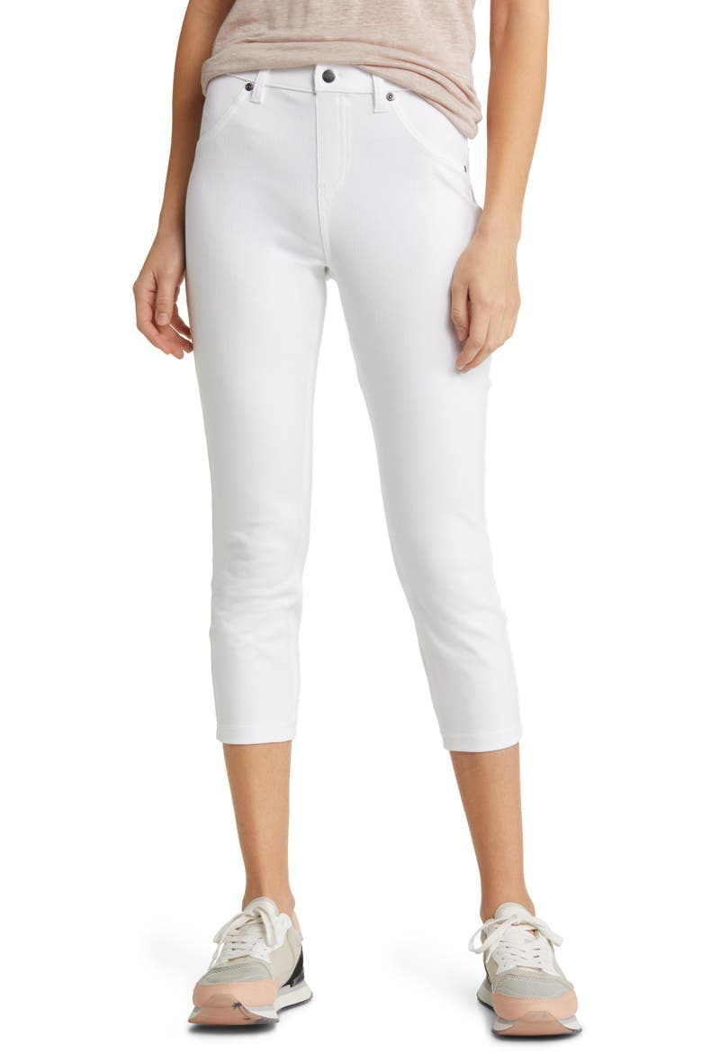 Ultrasoft Denim Capri Leggings, Main, color, WHITE
