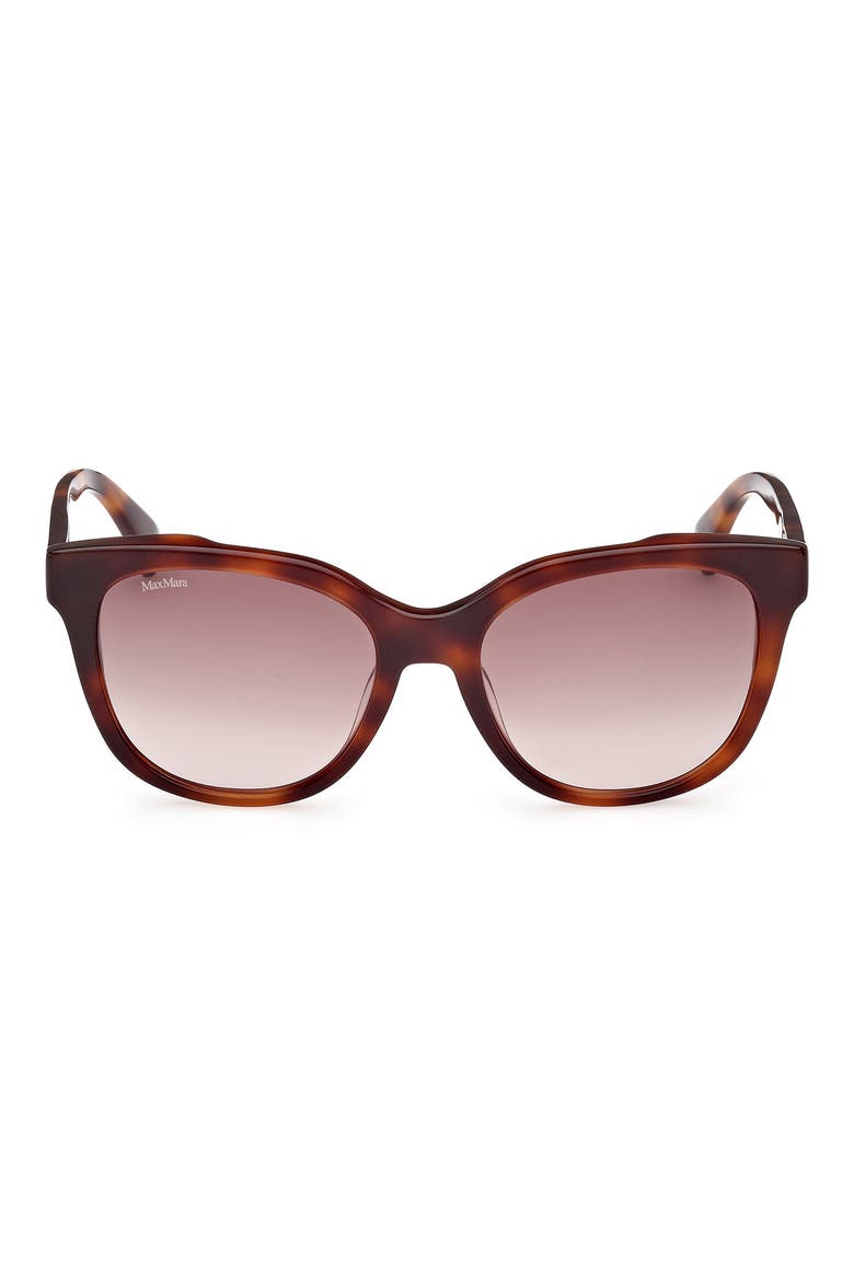 54mm Gradient Geometric Sunglasses, Main, color, DARK HAVANA / GRADIENT BROWN