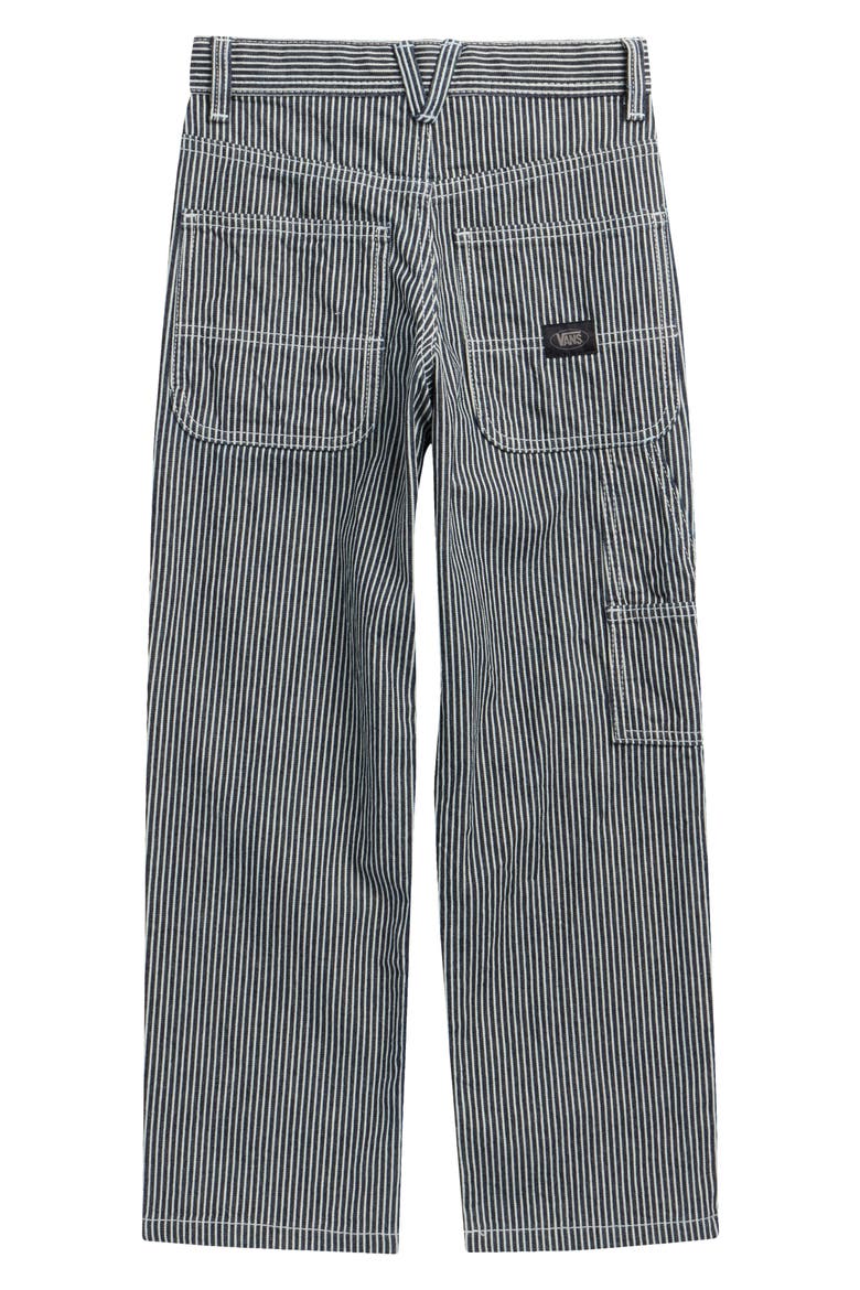 Kids' Striped Tapered Carpenter Pants, Alternate, color, INDIGO