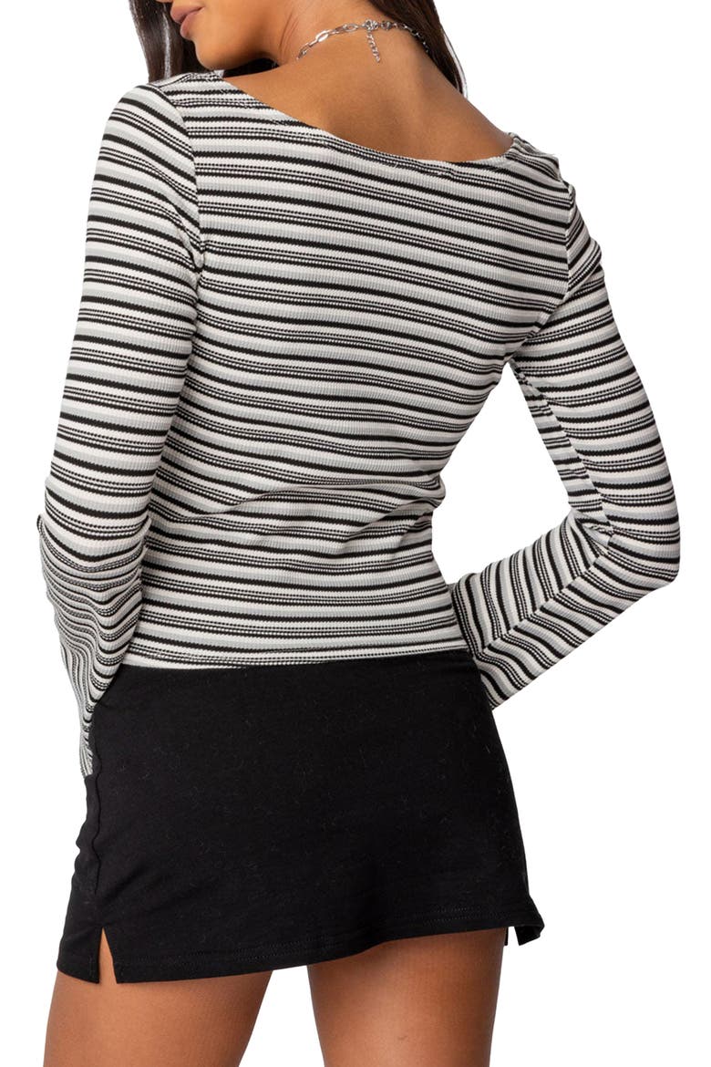 Lilia Stripe Flare Sleeve Top, Alternate, color, MIX