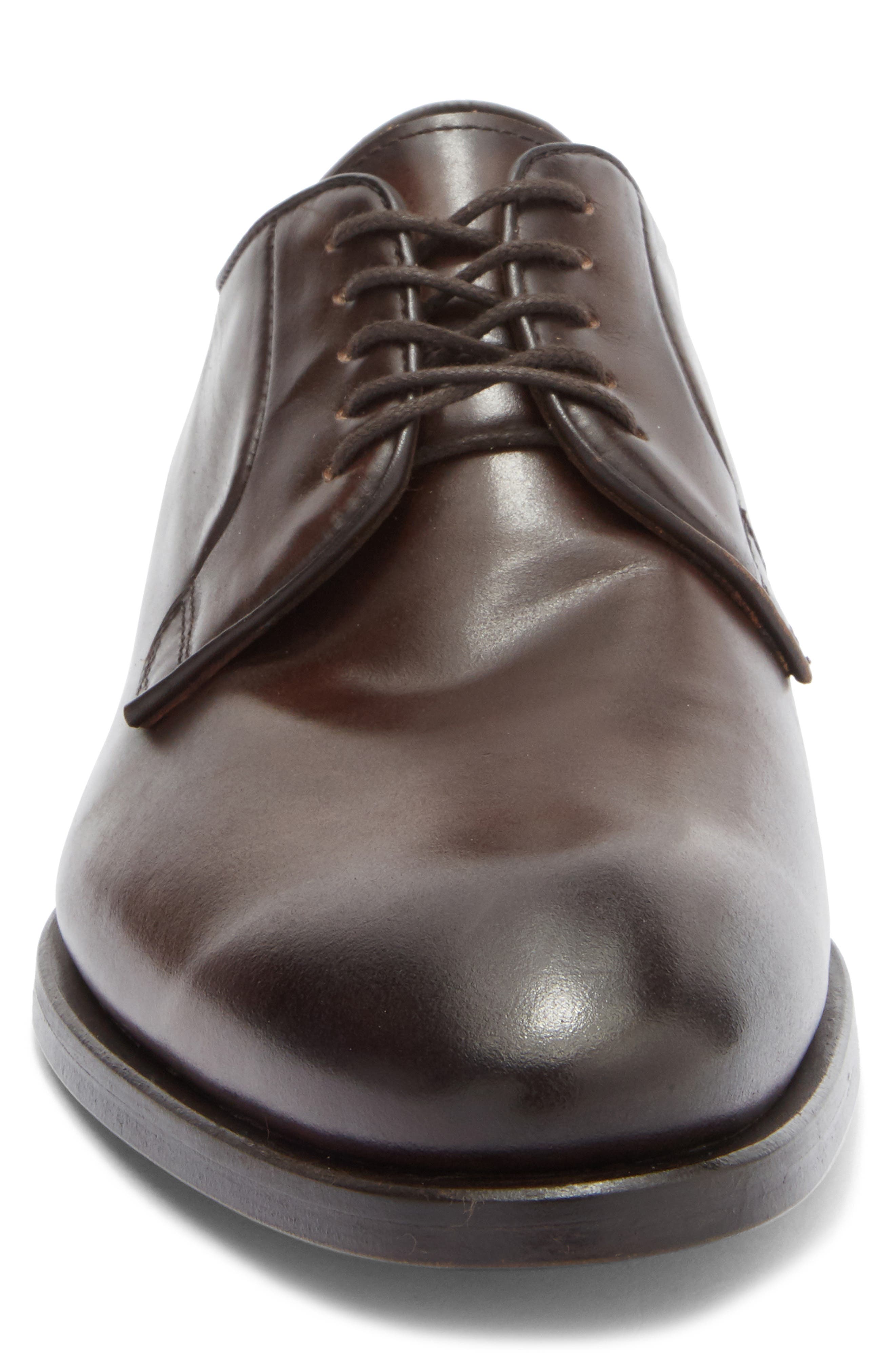 ANTONIO MAURIZI Plain Toe Derby, Alternate, color, Caffe
