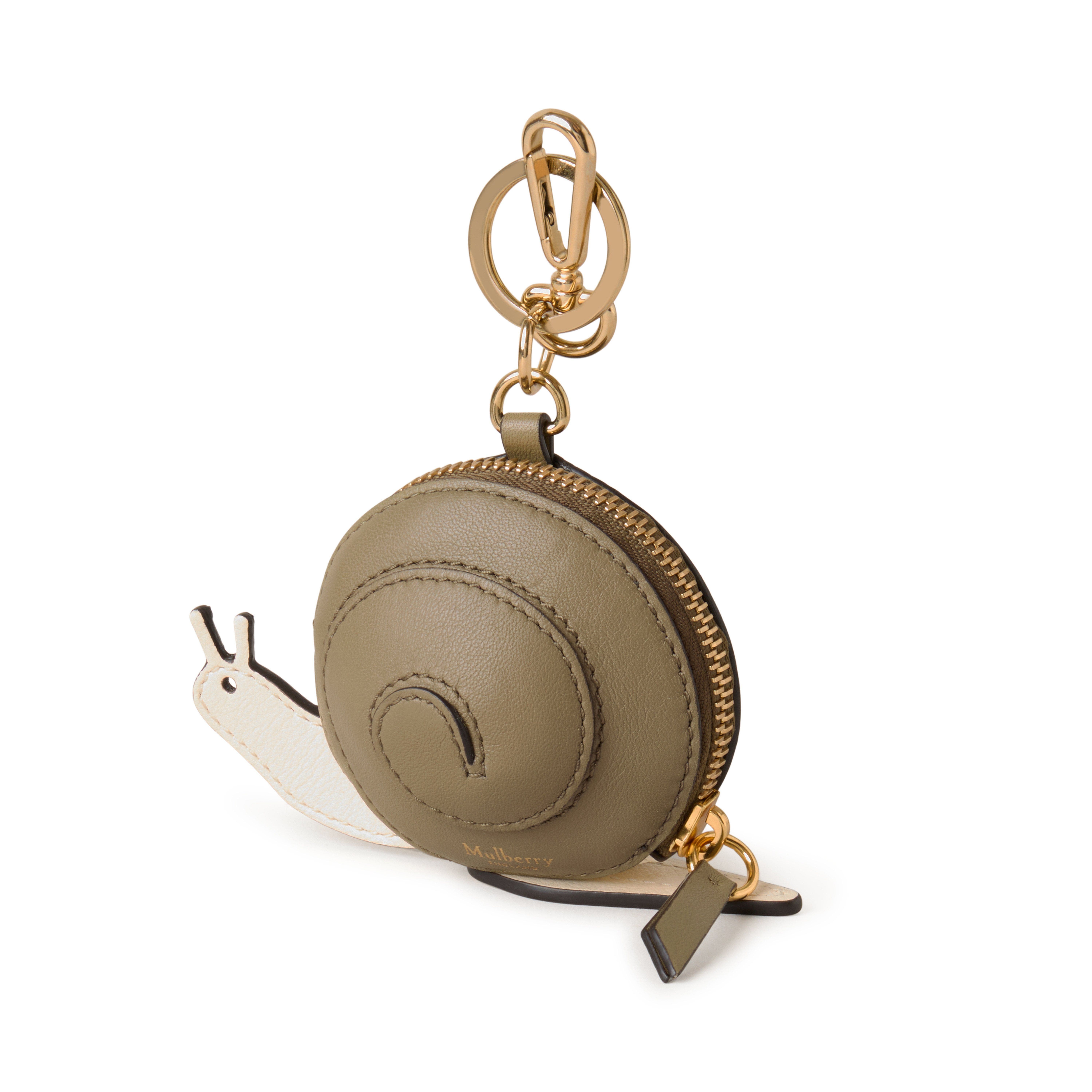 Mulberry Snail Zipped Case Keyring, Main, color, 
