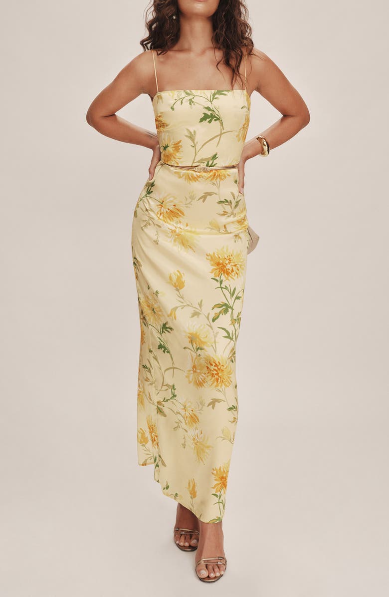 Reformation Frankie Floral Silk Maxi Dress, Main, color, 