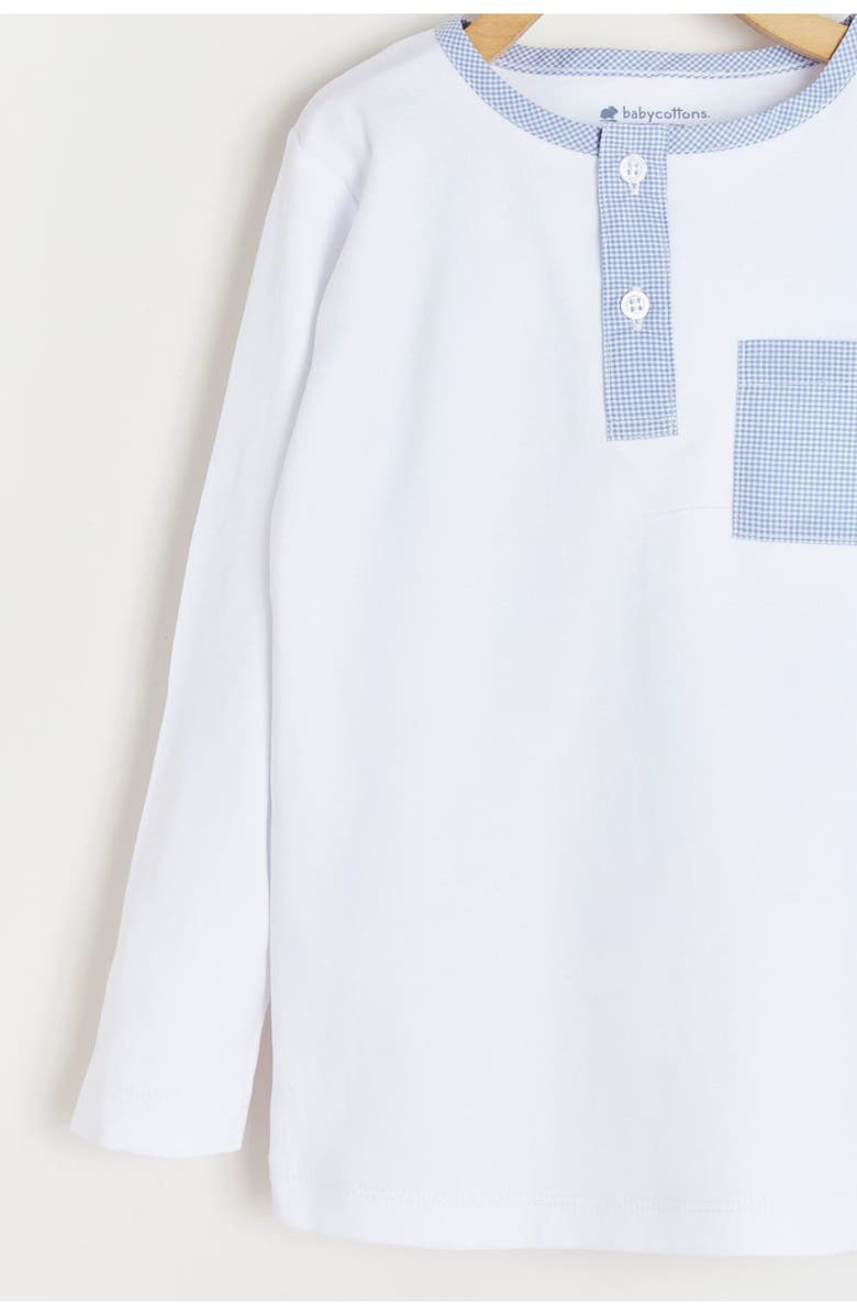 Babycottons Premium Peruvian Pima Cotton Dan Henley Tee For Infant, Alternate, color, Off White