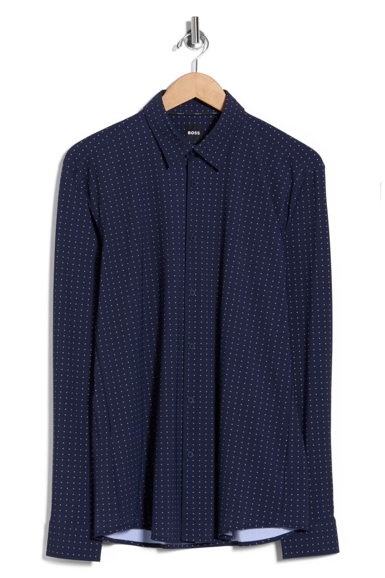 Roan Kent Long Sleeve Button-Up Shirt, Alternate, color, DARK BLUE
