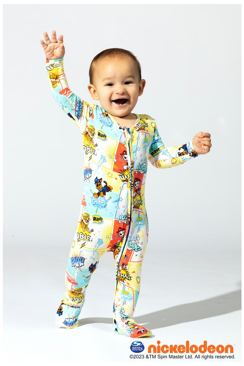 x Nickelodeon™ Kids' Paw Patrol Convertible Footie Pajamas, Alternate, color, RED