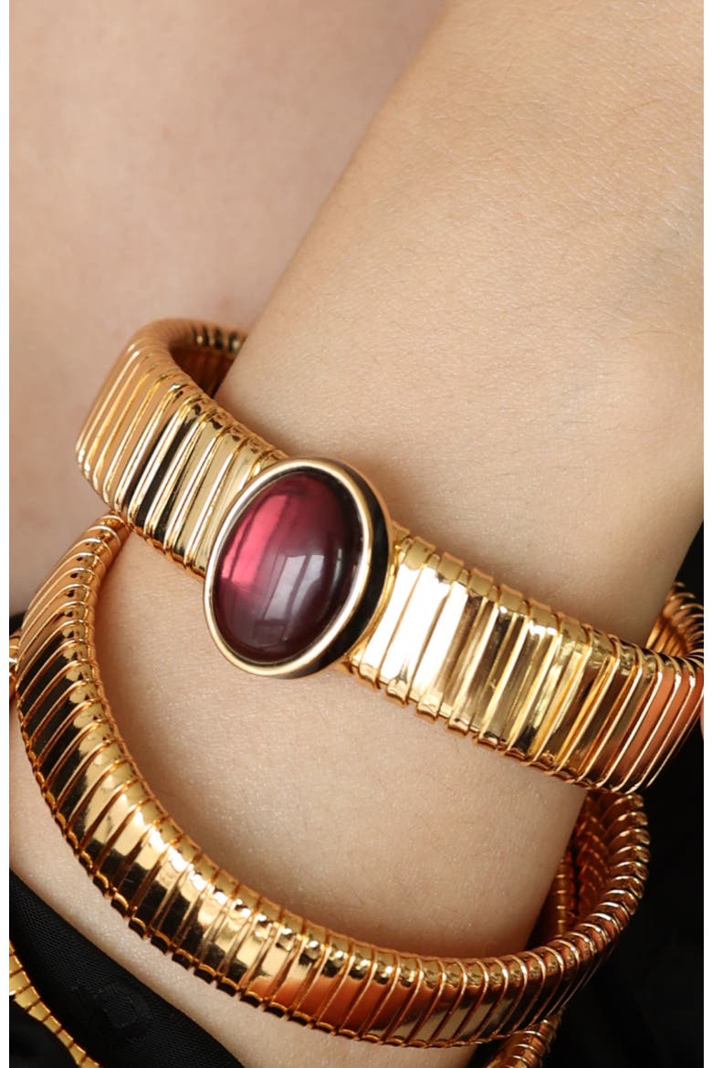 Gladiator Legacy Bracelet, Alternate, color, Gold & Red