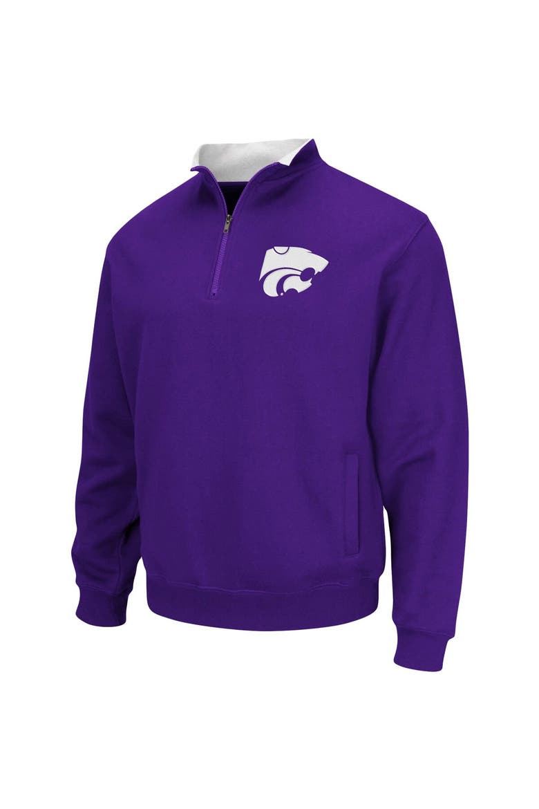 Men's Colosseum Purple Kansas State Wildcats Tortugas Logo Quarter-Zip Jacket, Alternate, color, Purple