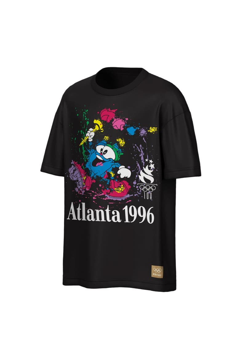 Men's Outerstuff Black Olympic Games Atlanta 1996 Summer Olympics Izzy Essence T-Shirt, Alternate, color, Black