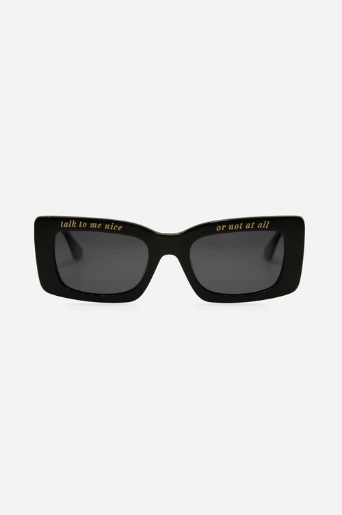 Indy Talk To Me Nice Square Polarized Sunglasses In Black
