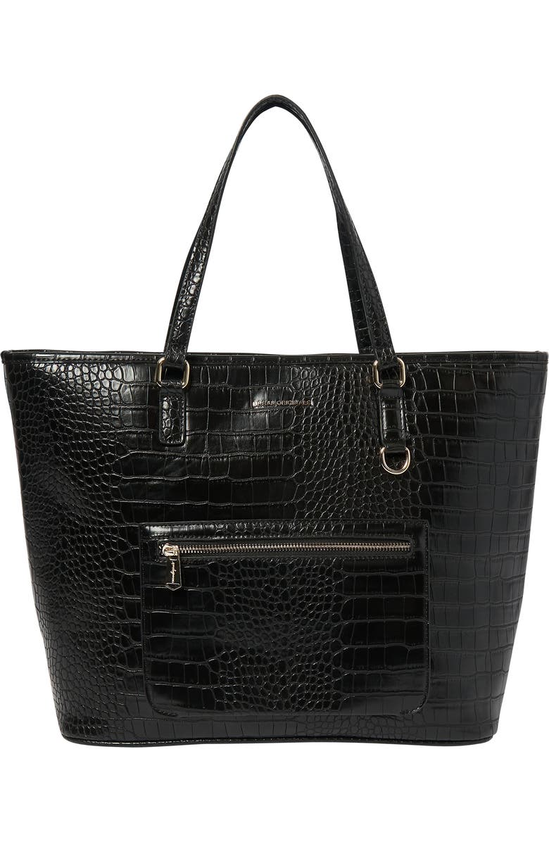 Urban Originals Croc Embossed Vegan Leather Tote, Main, color,