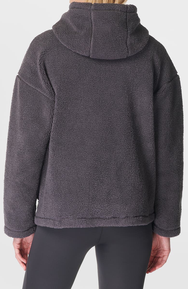 Sweaty Betty Plush Drawstring Hoodie, Alternate, color, Urban Grey
