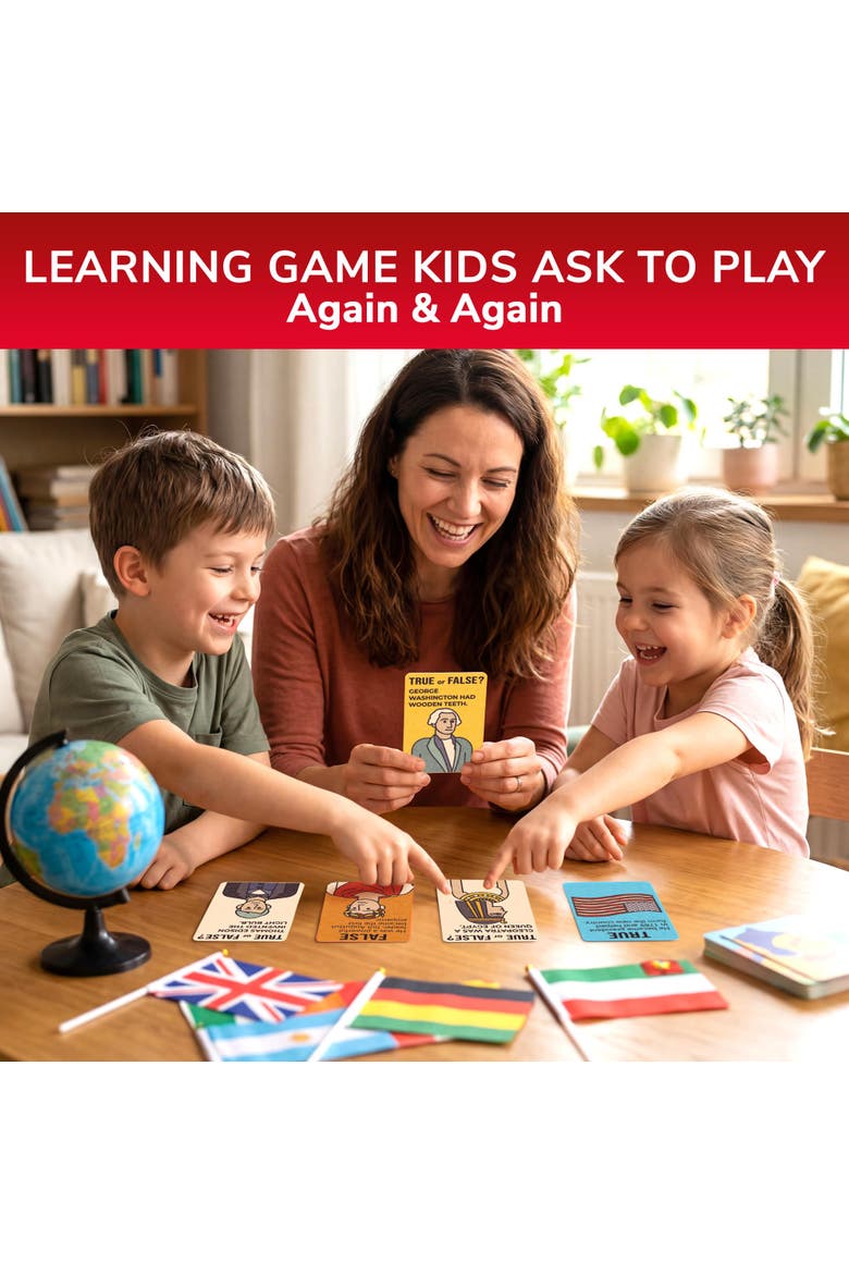 Kids Trivia Card Games - World, Space, History & Human Body, Alternate, color, History