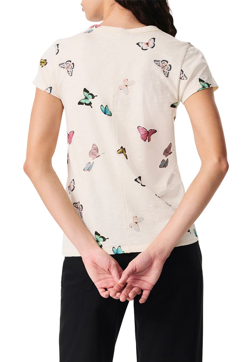 Ozzy Butterfly Print Cotton Blend T-Shirt, Alternate, color, IVORY MULTI