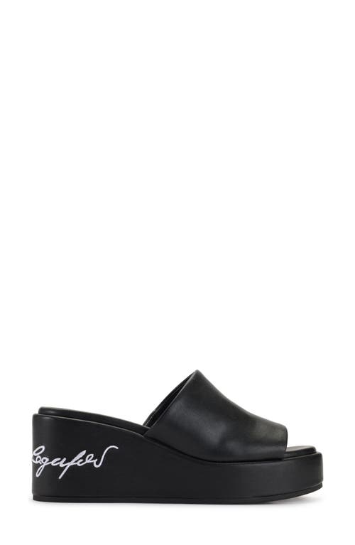 Karl Lagerfeld Women's Calvina Logo Wedge Heel Platform Sandals In Black