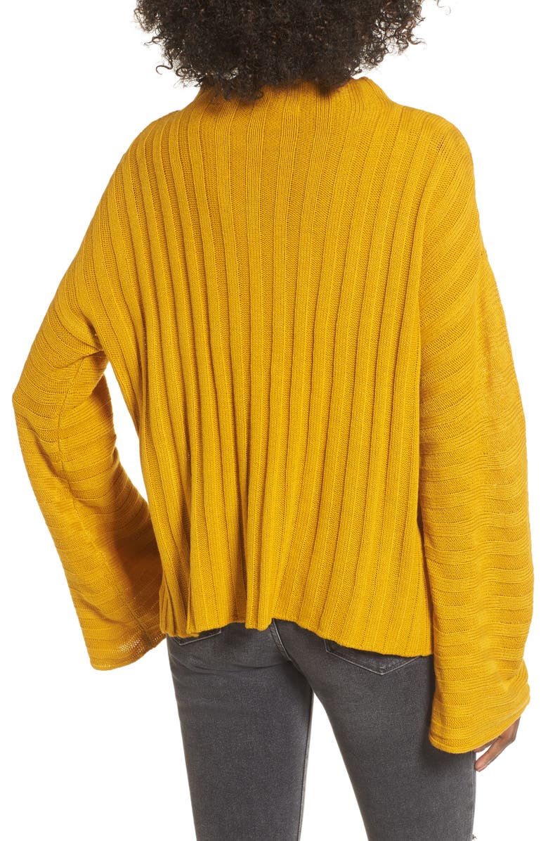 BP. Wide Rib Mock Neck Sweater, Alternate, color, 