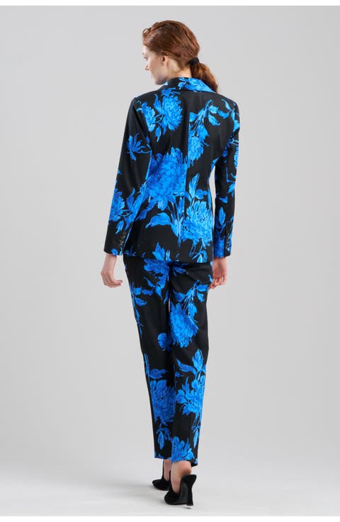 Miyako - Printed Cotton Chino One Button Blazer