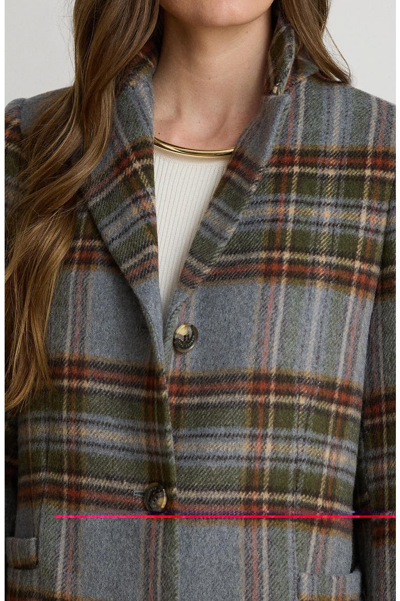 Wool Blend Coat, Alternate, color, HIGHLAND TARTAN