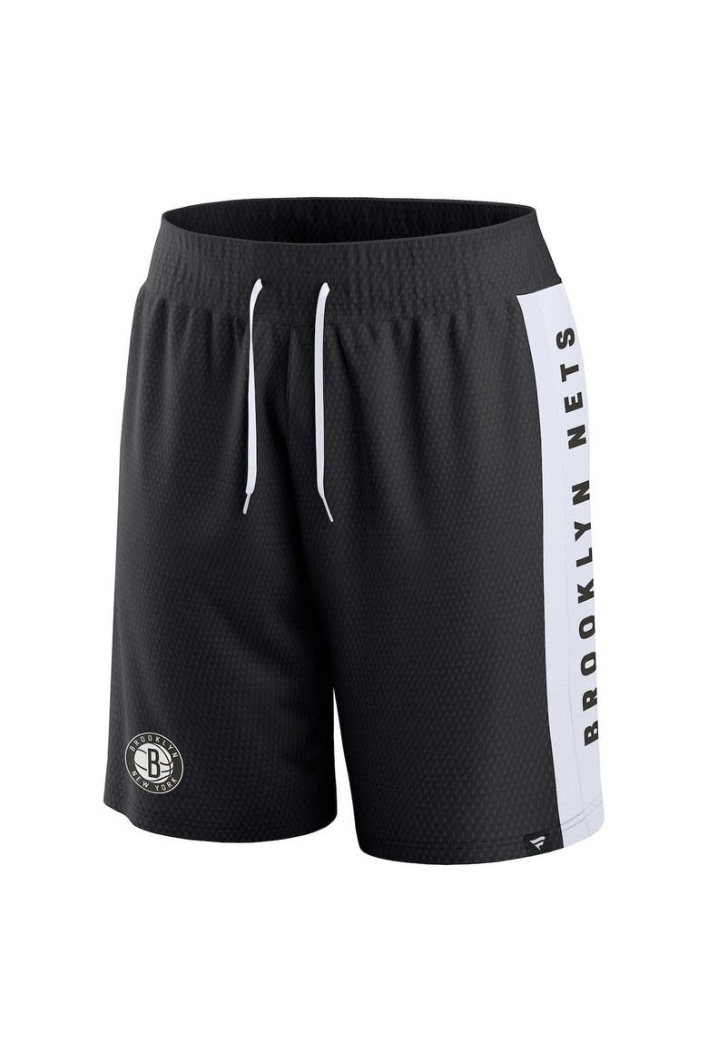 Men's Fanatics Branded Black Brooklyn Nets Referee Iconic Mesh Shorts, Alternate, color, Black