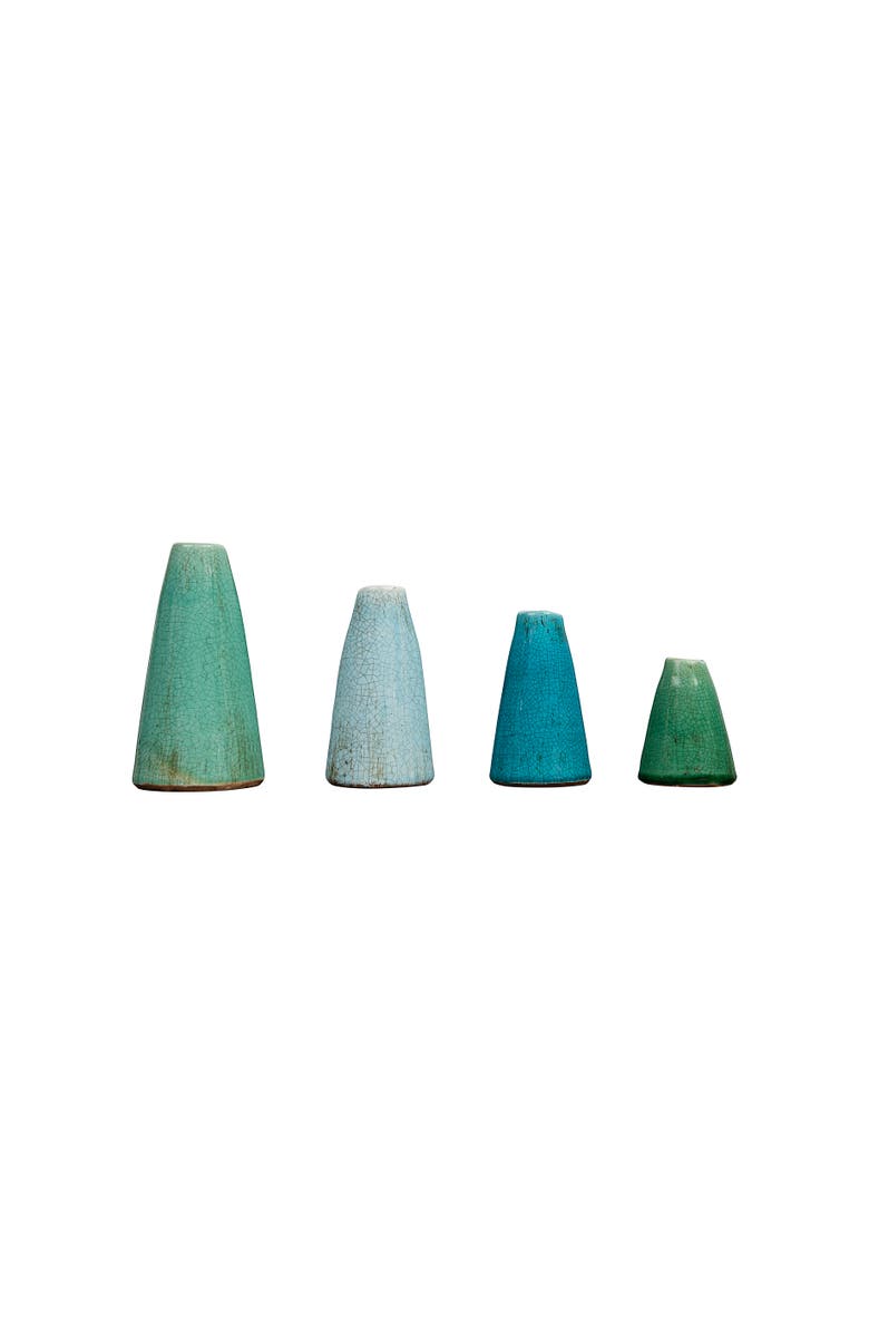 Storied Home Various Vases with Reactive Glaze, Main, color, Green
