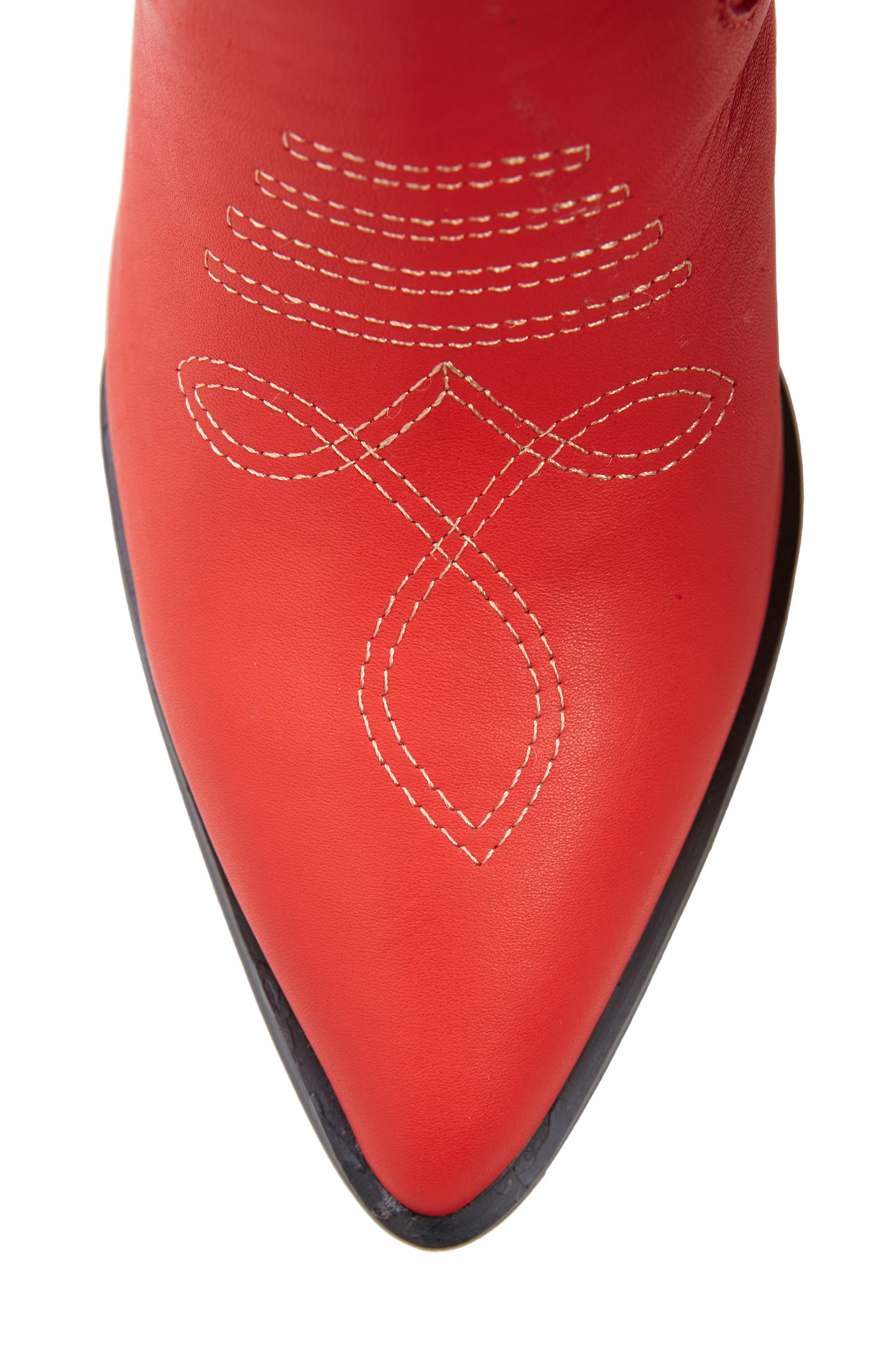 Lasso Knee High Western Boot, Alternate, color, RED LEATHER