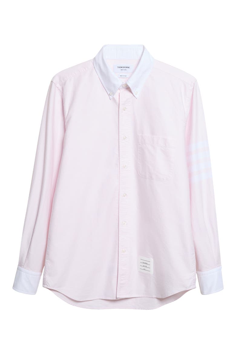 Straight Fit Cotton Button-Down Shirt, Main, color, LIGHT PINK