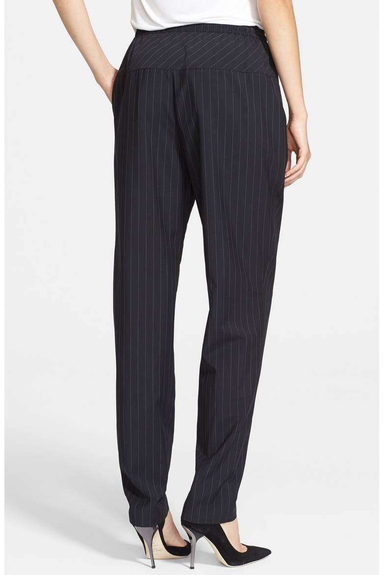 Pinstripe Track Pants, Alternate, color, JET