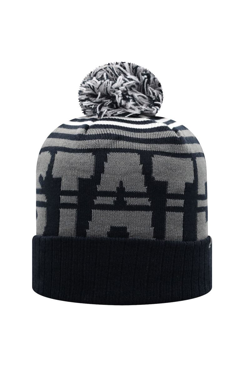 Men's Top of the World Navy/Gray Penn State Nittany Lions Colossal Cuffed Knit Hat with Pom, Alternate, color, Navy
