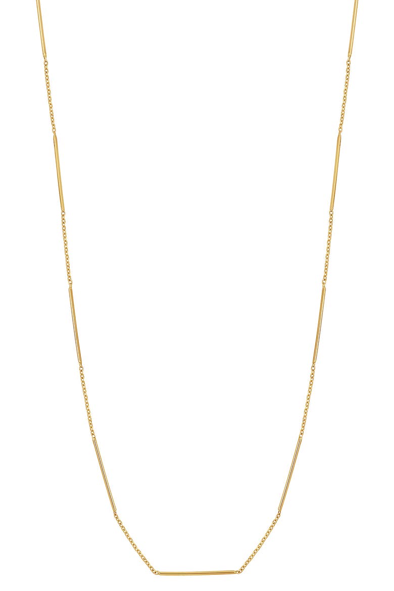 14K Gold Bar Station Necklace (Nordstrom Exclusive), Main, color, 14K YELLOW GOLD