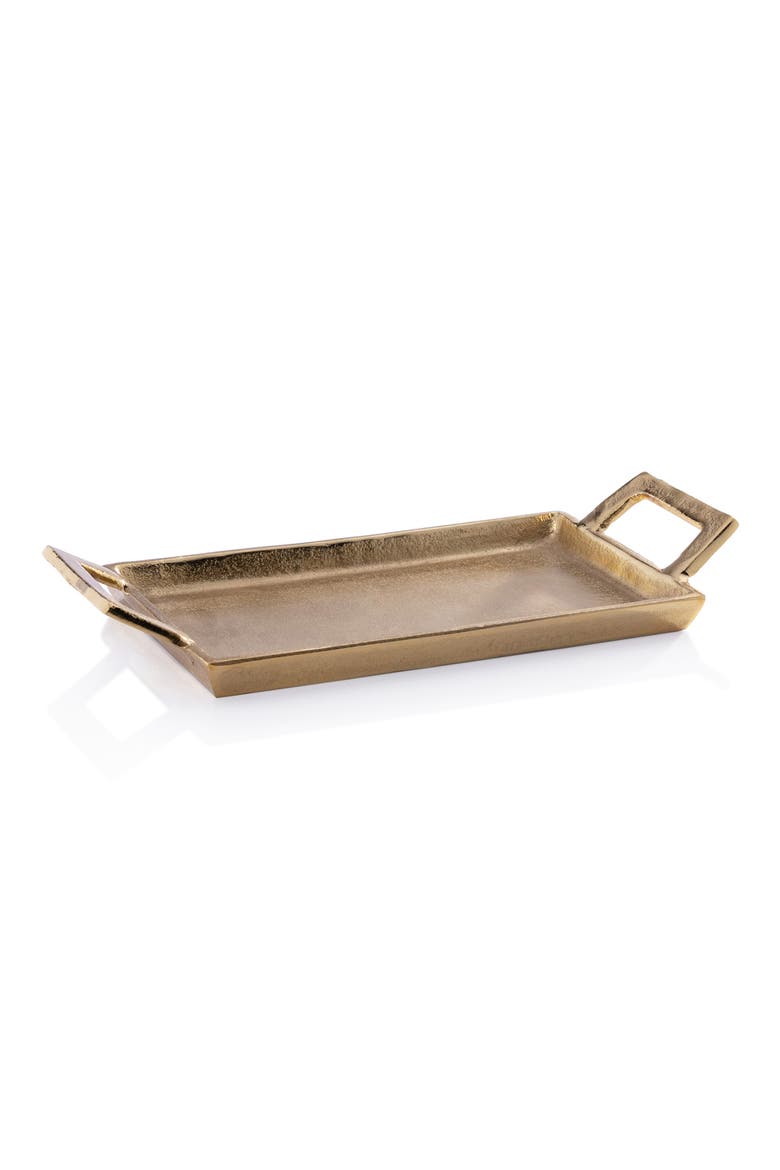 La Reserve Decorative Aluminum Tray, Main, color, GOLD