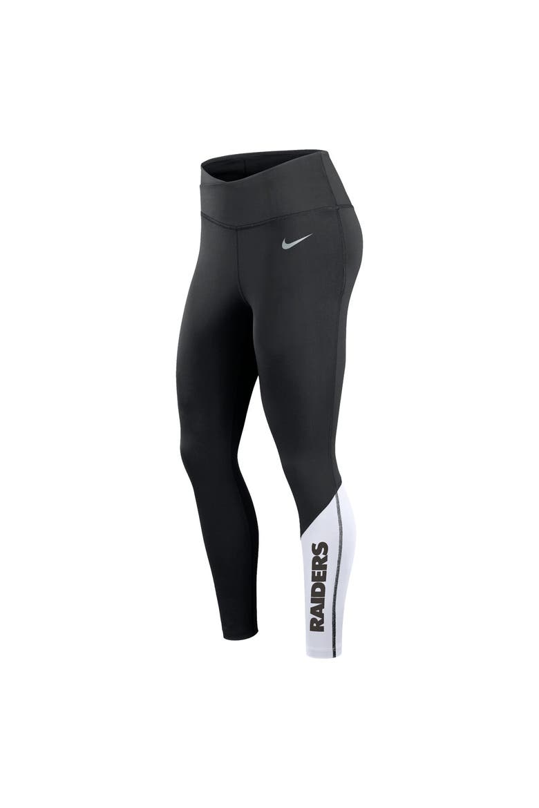 Women's Nike Black/White Las Vegas Raiders 7/8 Performance Leggings, Alternate, color, Black