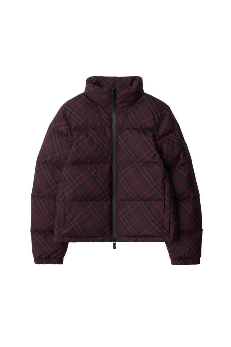 Check Ambleside Puffer Jacket, Alternate, color, Wine red