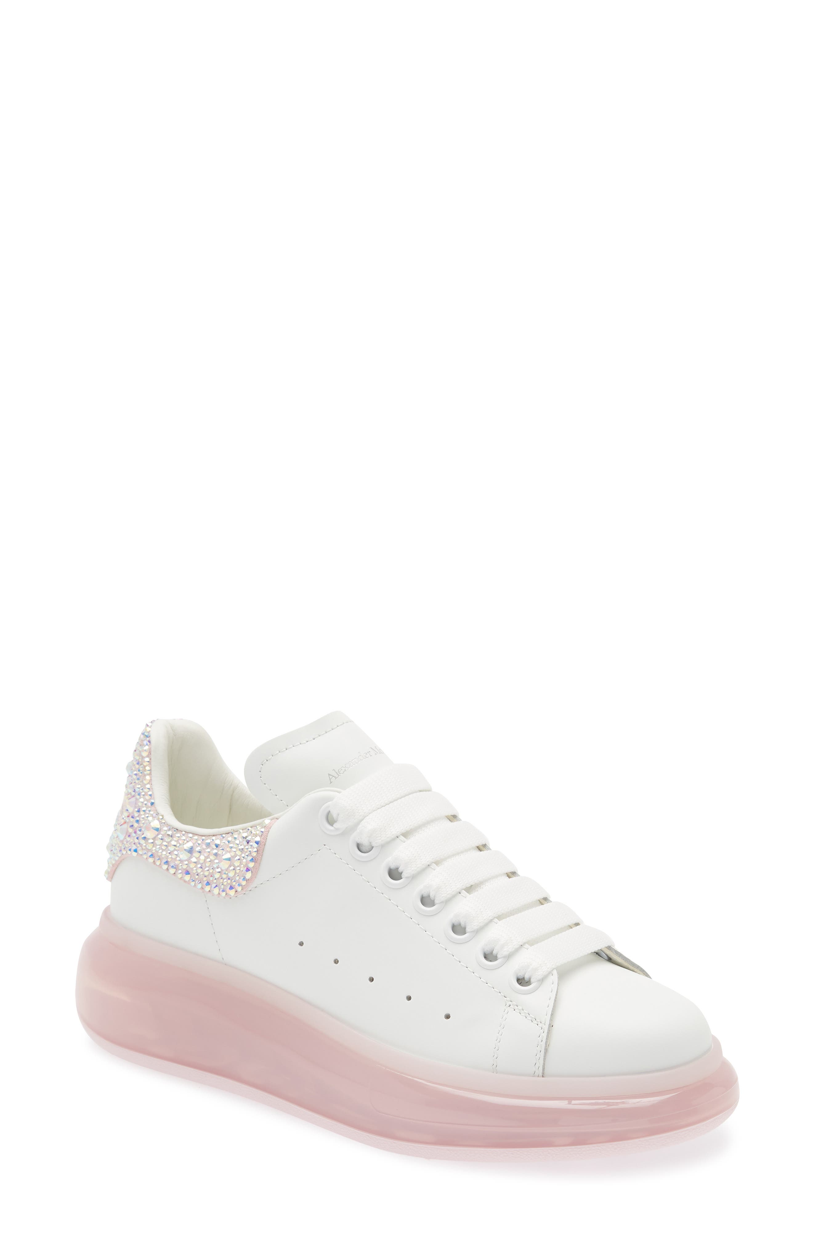 McQueen Oversized Crystal Counter Bubble Sole Sneaker, Main, color, 
