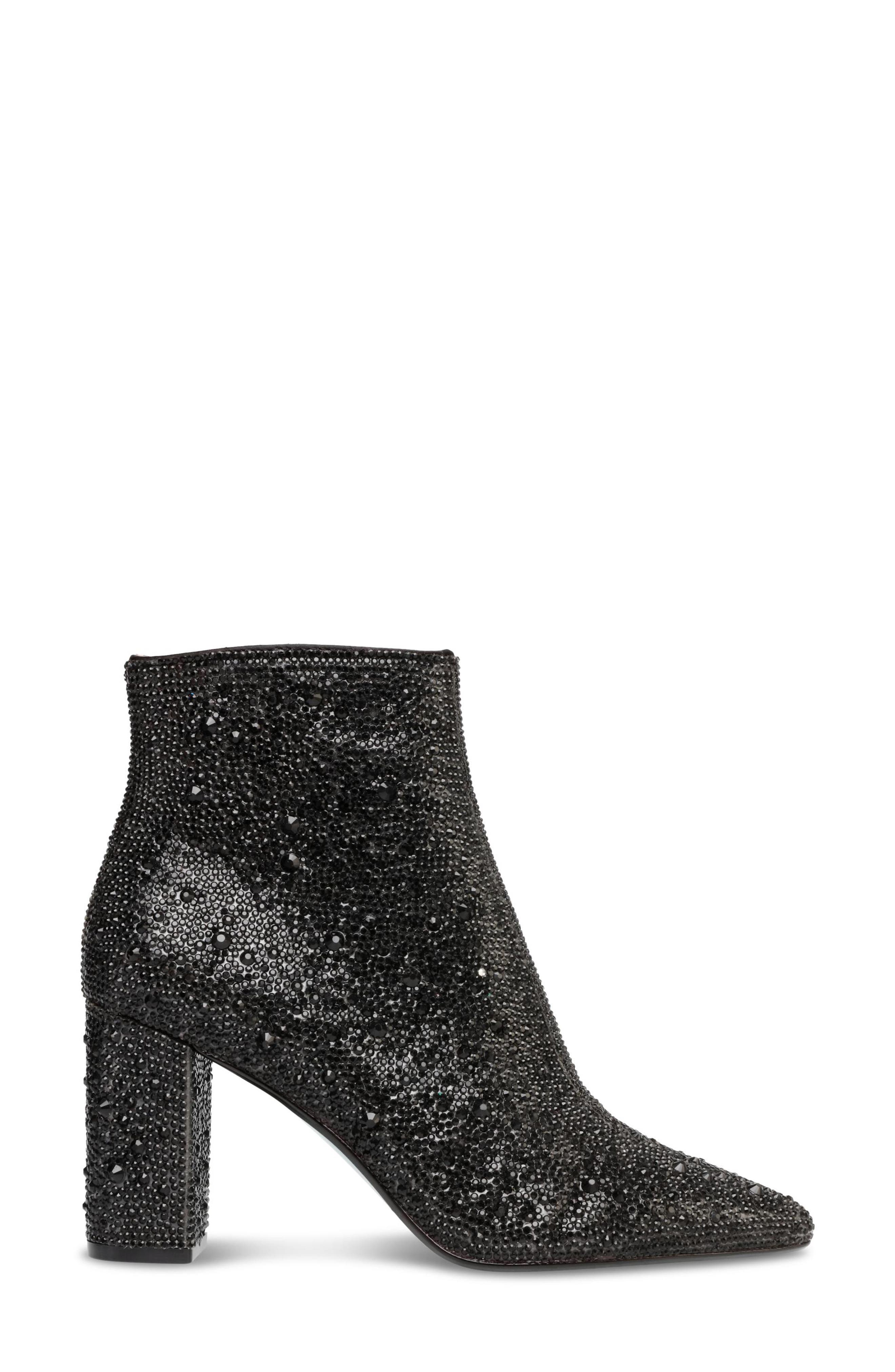Betsey Johnson Cady Crystal Pavé Bootie, Alternate, color, 