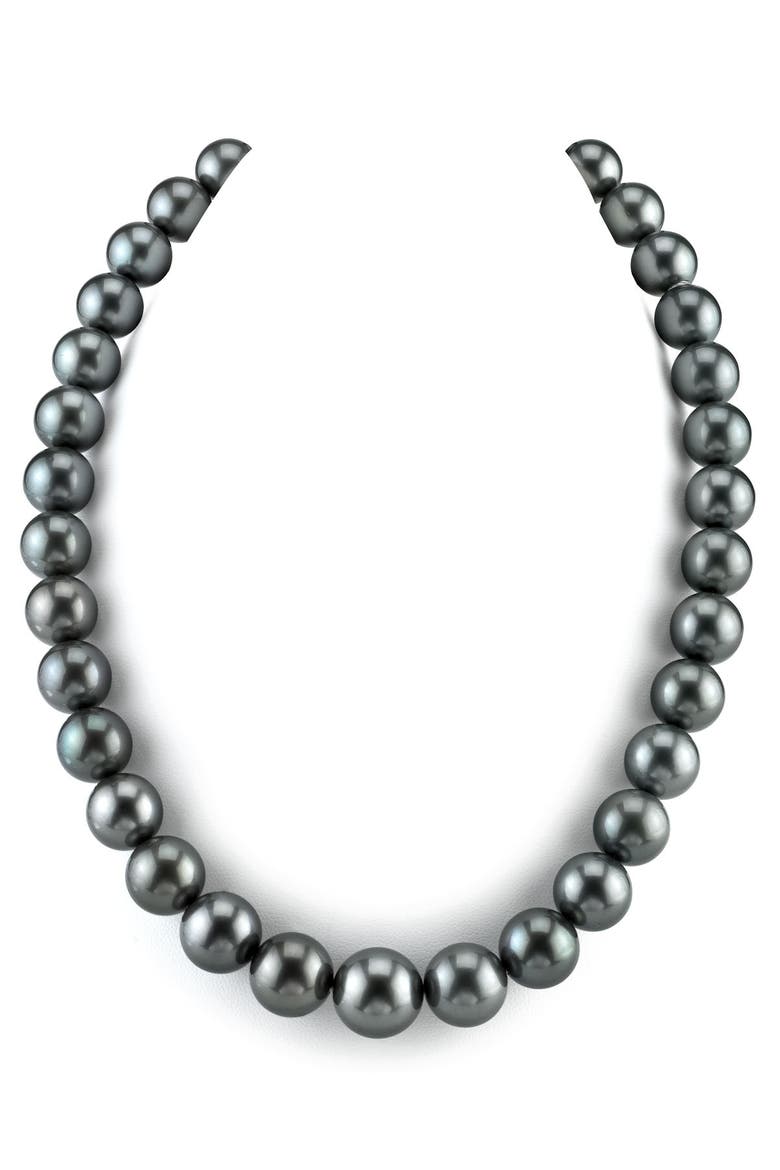 11-13mm Tahitian South Sea Pearl Necklace - AAA Quality, Main, color, White Gold Clasp