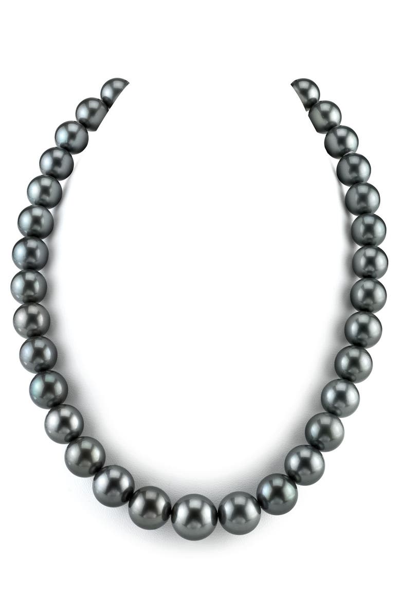 The Pearl Source 11-13mm Tahitian South Sea Pearl Necklace - AAA Quality, Main, color, White Gold Clasp