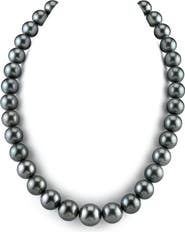 The Pearl Source 11-13mm Tahitian South Sea Pearl Necklace - AAA Quality