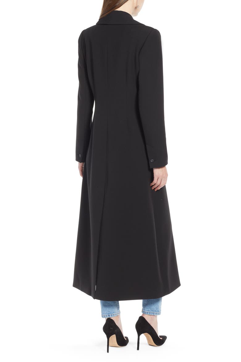 Long Feminine Coat (Nordstrom Exclusive), Alternate, color, BLACK
