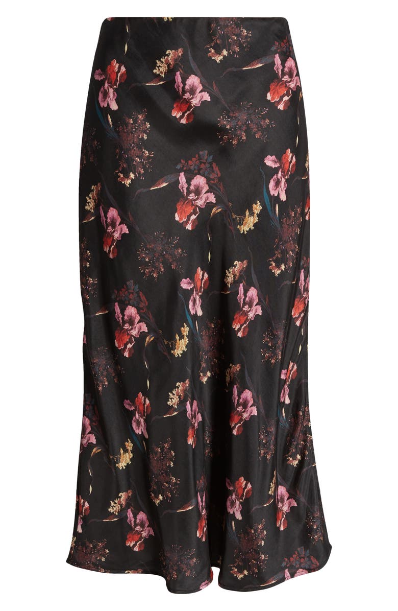 Madewell Layton Floral Midi Slip Skirt, Alternate, color, Surrelaist Floral True Black