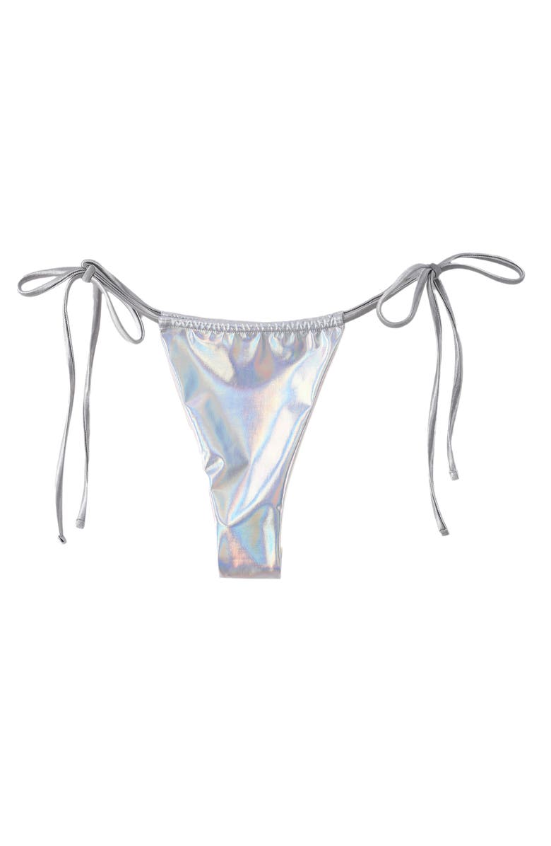 LECHERY<sup>®</sup> Lustrous Ruched Side-tie Bikini Bottom, Alternate, color, 