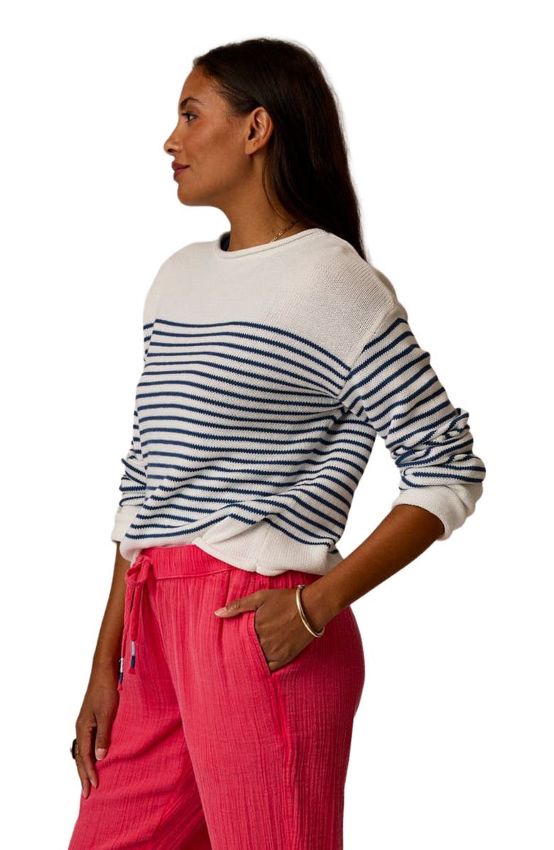 Carve Designs Rue Sweater, Alternate, color, Vintage Blue Stripe