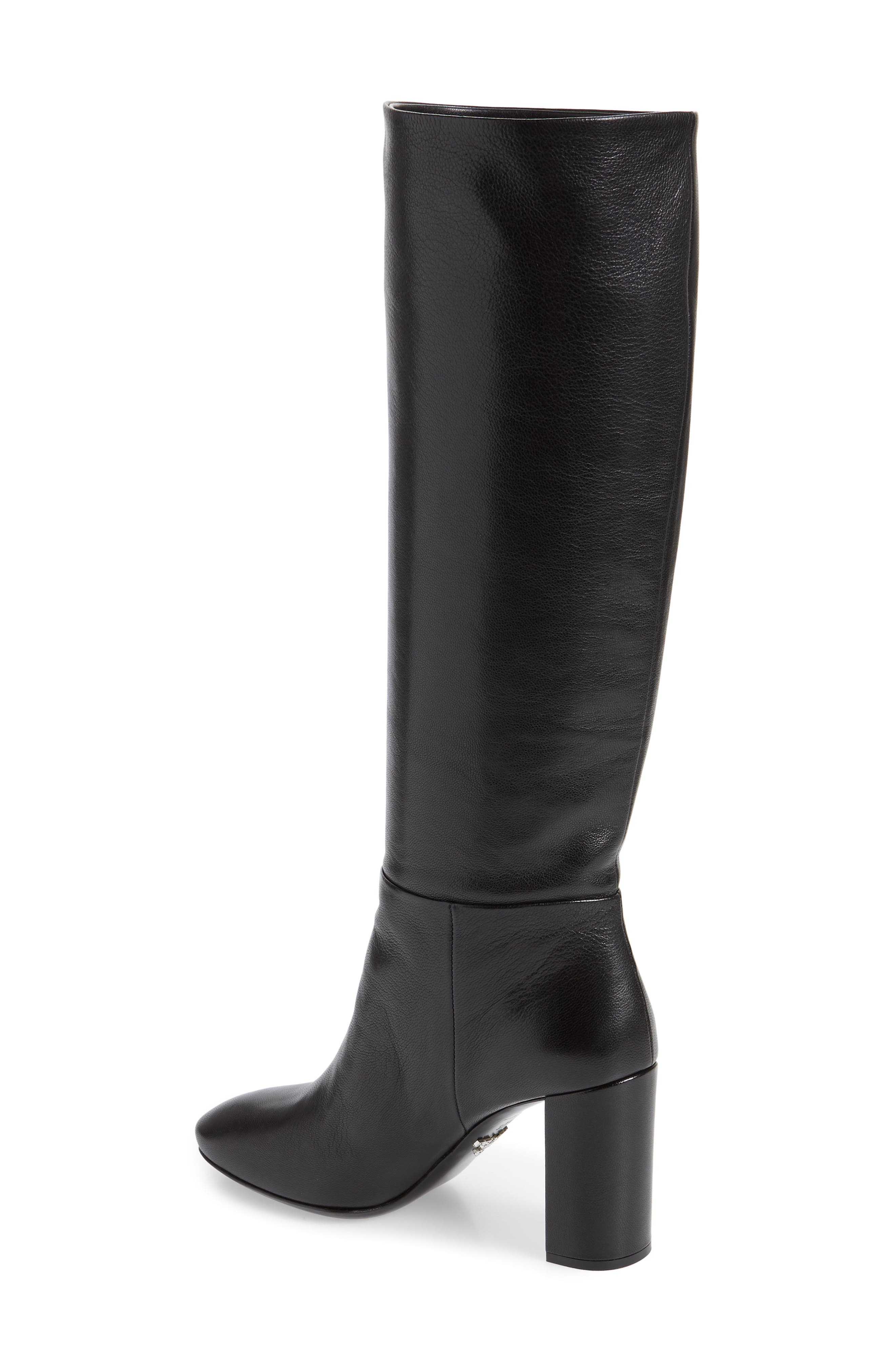 Prada Block Heel Tall Boot, Alternate, color, 