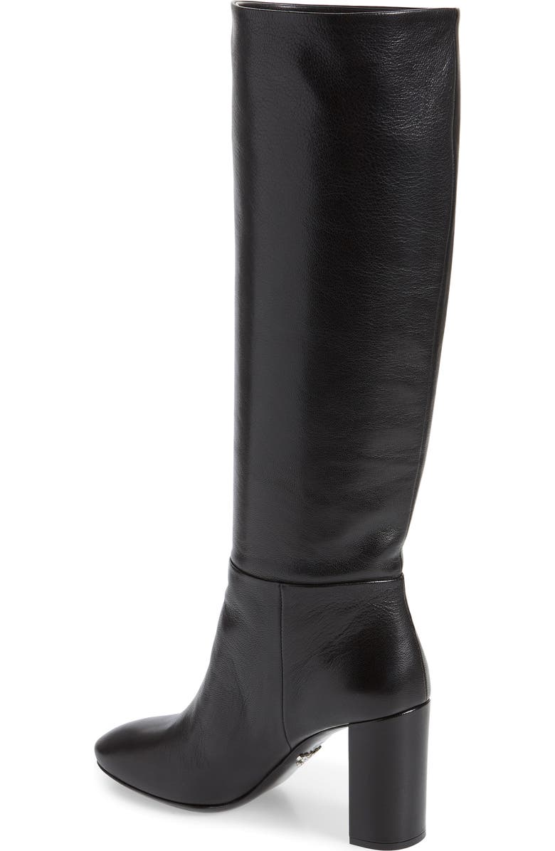 Prada Block Heel Tall Boot, Alternate, color,