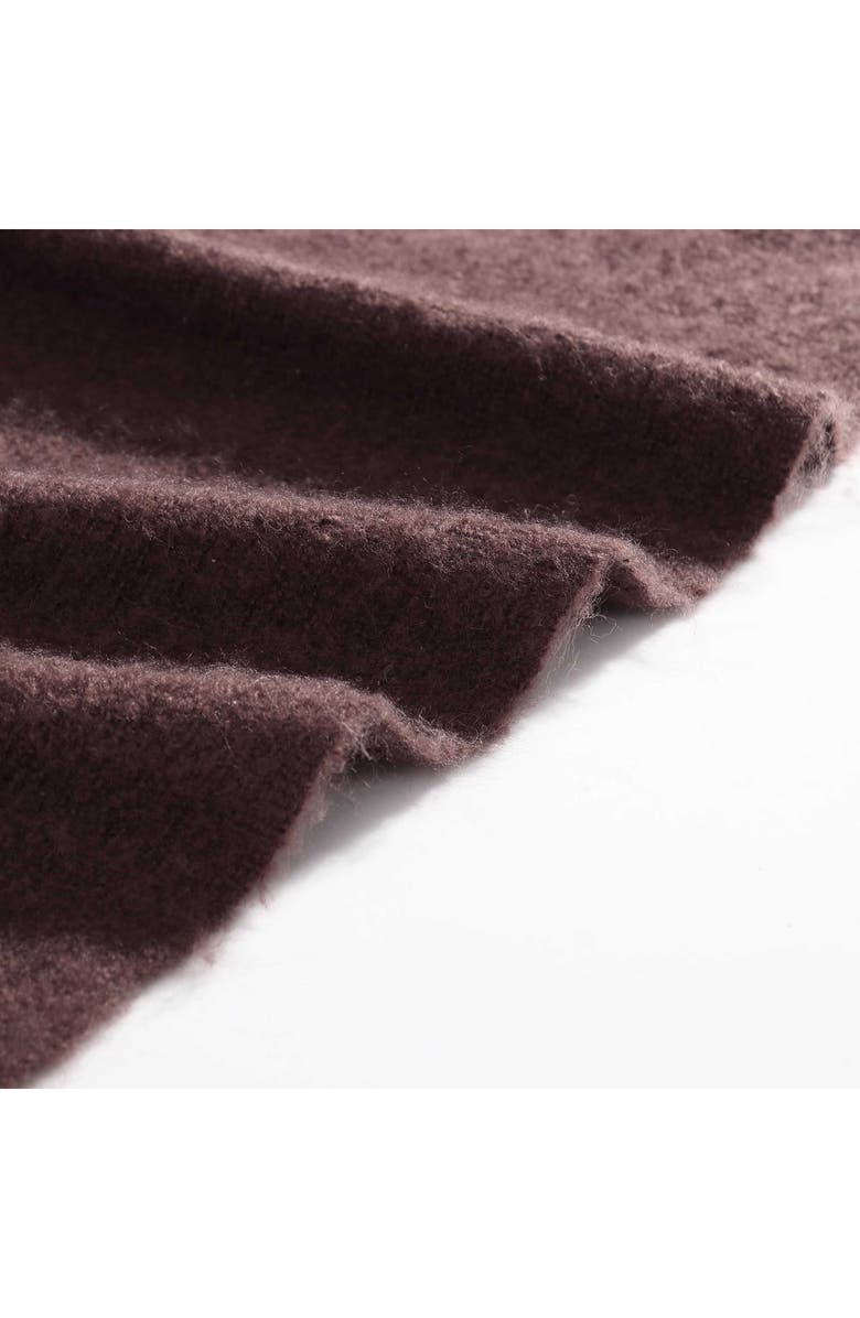 Calvin Klein Home Faux Mohair Throw Blanket, Alternate, color, Dark Red