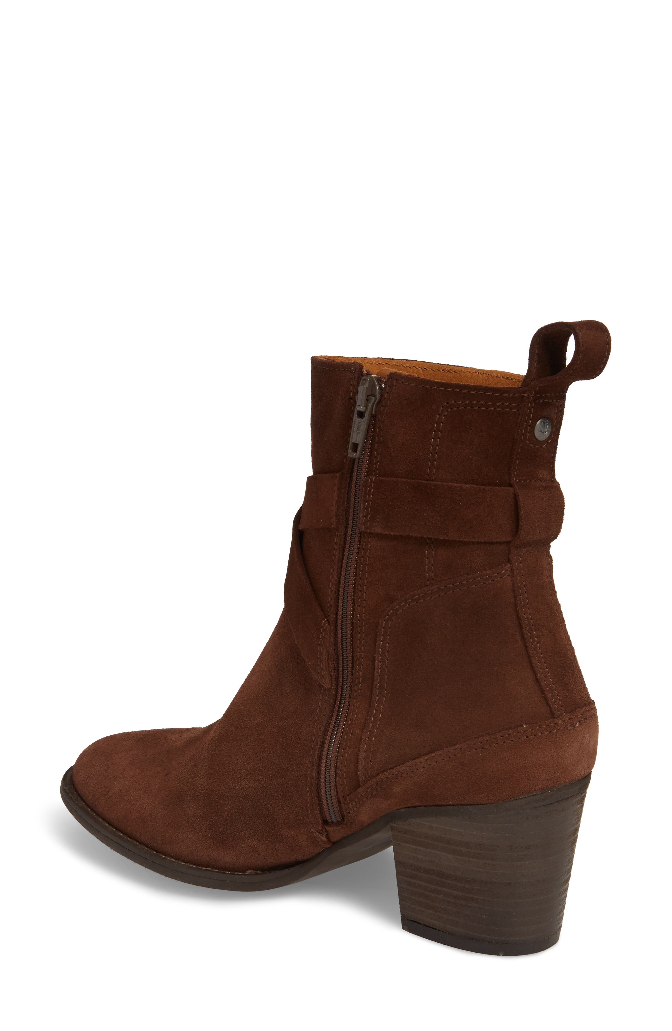 Refined Water Resistant Strappy Boot, Alternate, color, CHOCOLATE SUEDE