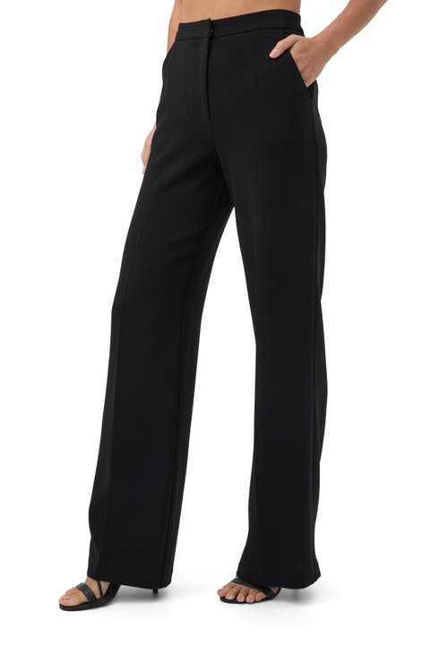 Trina Turk Sadie Wide Leg Suiting Pant In Black