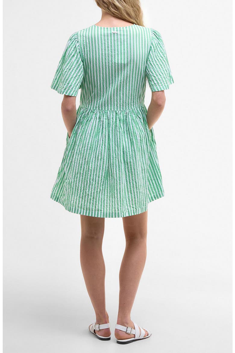 Daison Stripe Seersucker Minidress, Alternate, color, KELLY GREEN STRIPE