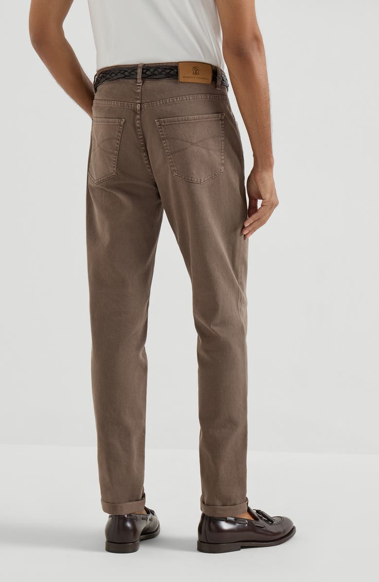 Brunello Cucinelli Lightweight denim trousers, Alternate, color, Hazelnut