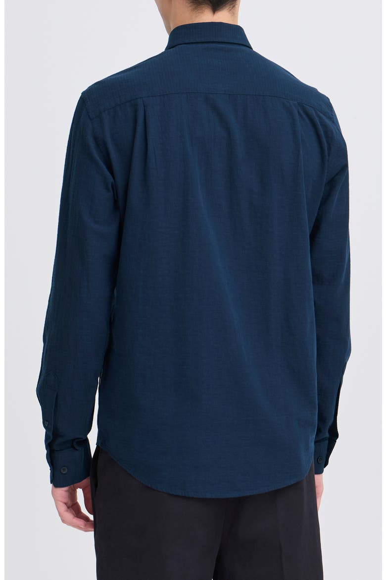 Regular Fit Cotton Button-Up Shirt, Alternate, color, NAVY BLAZER
